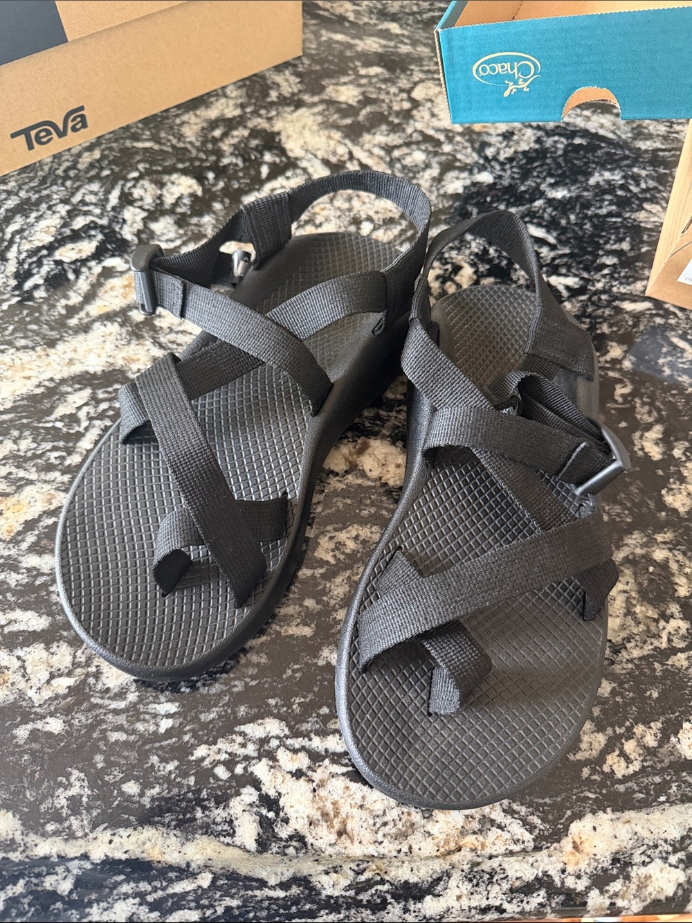 Chaco Men's Black Strappy Sandals